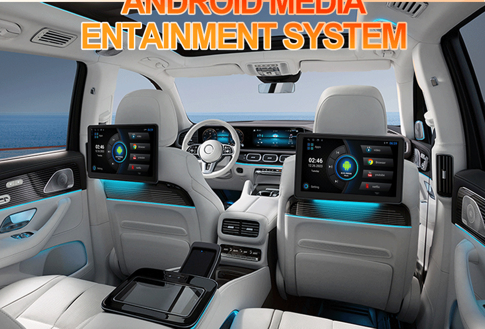 10.1inch Hd Ips Android Neutral Plug-In Headrest Display Mp5 Car Rear Entertainment System Player
