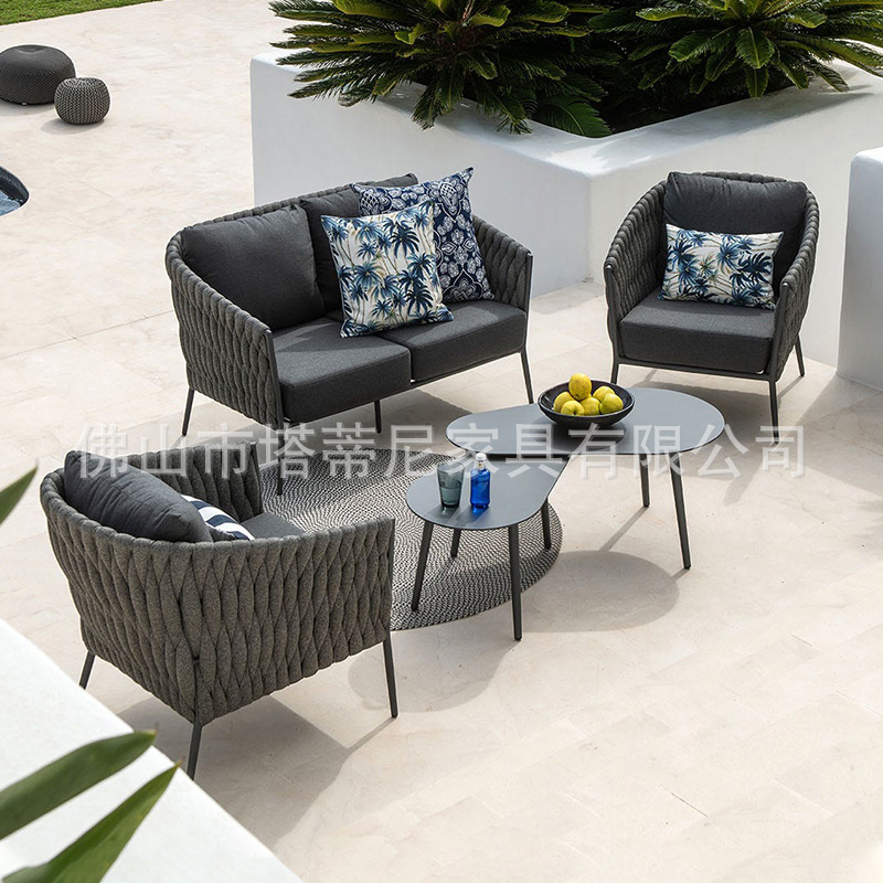 Conjunto de Sillas de Ratán para Exteriores, Resistentes al Agua, para Patio, Terraza, Jardín, Azotea, Villa o Casa de Huéspedes image 14