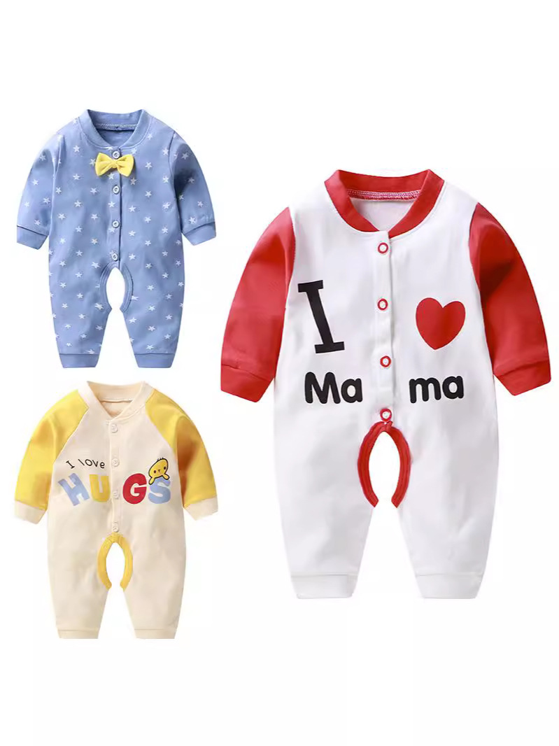 [Liquidación] Mameluco de manga larga para recién nacido, ropa de bebé, mameluco de algodón puro, mono para gatear