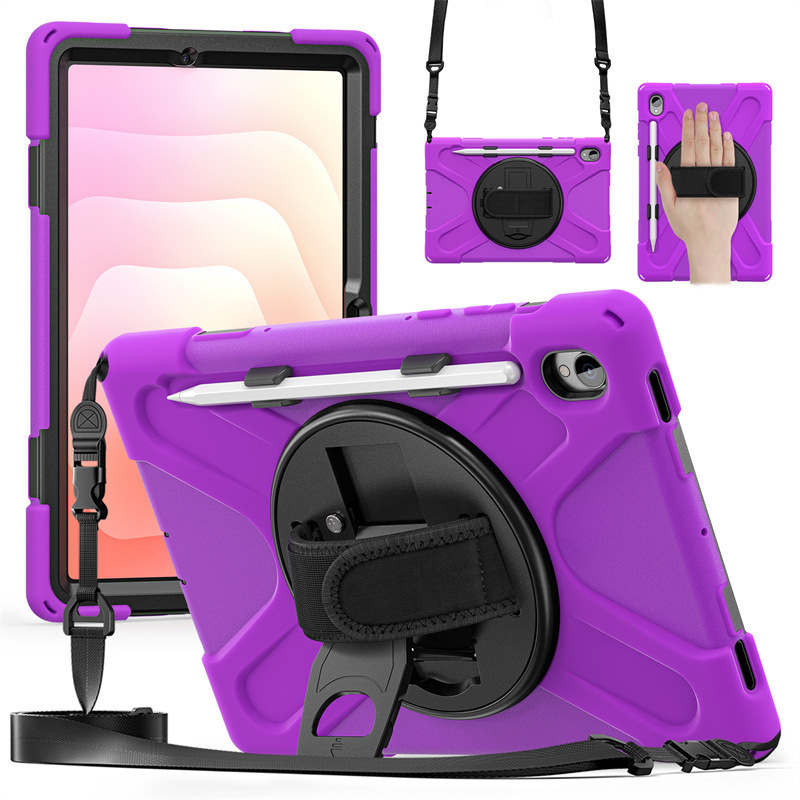Suitable for Samsung Tab S11 Strap Silicone Anti-Fall Tablet Case S7Plus S8Plus Rotating Stand Protective Cover
