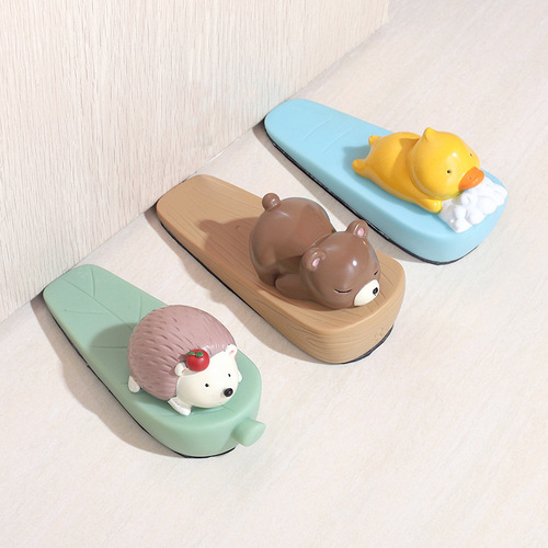 Ruijie cute animal door bump cartoon creative door stop top door anti-collision living room child safety door stop door stopper ornaments