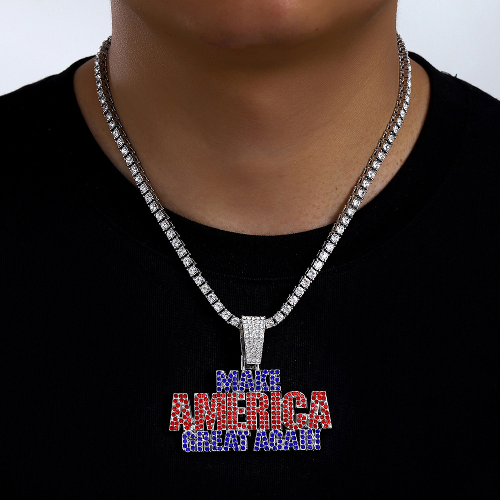 Europa y América Hip Hop Hombres y mujeres llenos de diamantes cadenas cubanas Hiphop estrellas con collares de diamantes hipsters callejeras clavículas