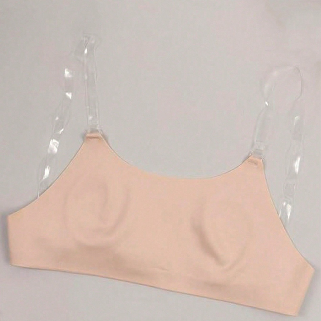 Bra transparente transfronterizo sin cinturón de hombro sin anillo de acero delgado sujetador de pecho anti-caída de espalda ajustable ropa interior