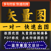 矢量图修图ps改PDF文件数字去水印扣批扫描截图片处理画册说明书