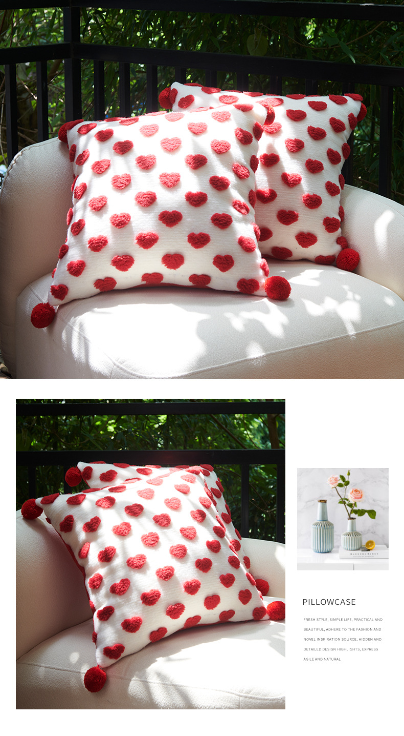 Vacation Heart Shape Polyester Pillow Cases display picture 2