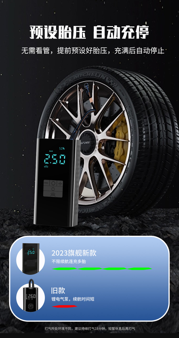 Car Emergency Starting Power Supply 12V Car Air Pump Power Bank Backup Battery Portable Mobile Power Supply