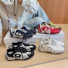 德训鞋女2025新款透气学院风休闲鞋复古平底阿甘鞋赛车棒球运动鞋