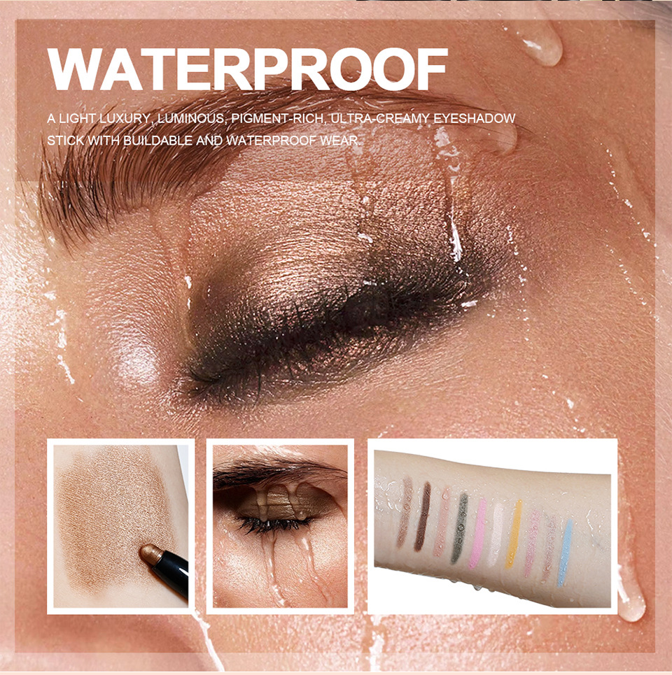 lakerain Cream Eyeshadow stick, matte pearlescent gradient Eyeshadow, Lazy Eyeshadow pen Item Picture
