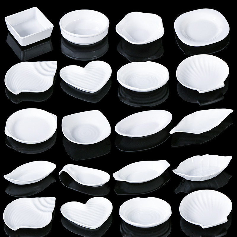 Melamine Tableware Set Commercial Plastic Shell-Shaped Small Plates Small Dish Plates Ktv Bar Snack Plates Seed and Potato Chip Plates