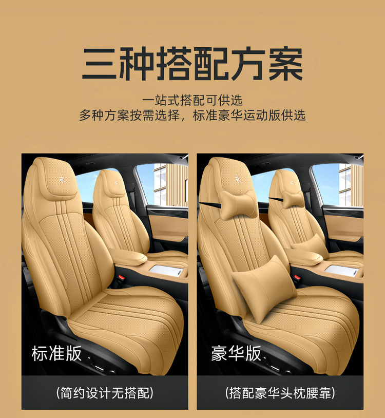 2026 Galaxy M7 car seat covers, suitable for all seasons, full-coverage design, perforated and breathable, leather material
