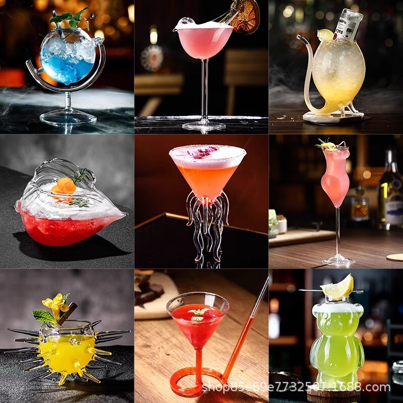 Creative Octopus Cocktail Cup Personalized Aquarium Cup Jellyfish Cup Octopus Wine Cup Martini Bar Glass