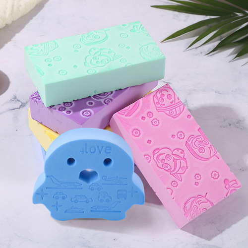 Children's bath sponge scrubbing tool PVA bathing cotton high-density baby scrubbing cotton mud-removing block cotton wholesale