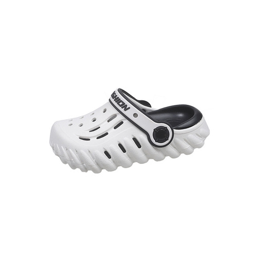 BoBo Holes Children's EVA Slipper Thick Sole Anti-Slip Wear-Resistant Summer Dual Color Cap Toe Sandals for Boys and Girls
