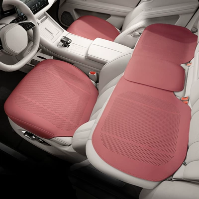Seat cushion, seat cover, Cushions Es300H/Es200/Rx300 Four-Season Summer - type-b-thin-pad-volcanic-red-three-piece-set-for-the-whole-car