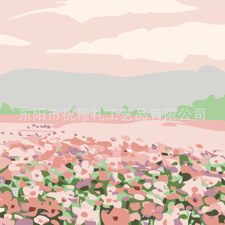 DIY digital pintura al óleo tulipán hecho a mano paisaje color pintura estudiante niños educativos color pintura relleno pintura al por mayor