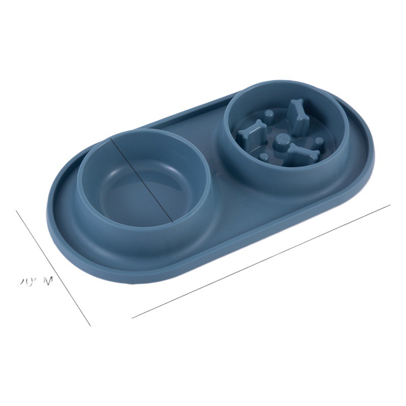Mascota de silicona para mascotas comida lenta anti-estrangulamiento lamiendo tazón beber vajilla integrada de acero inoxidable para mascotas tazón plegable de silicona