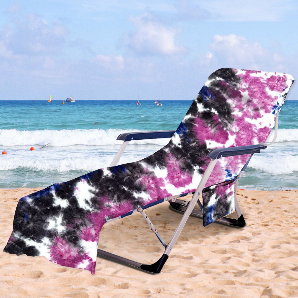 Comercio exterior simple secado rápido Silla de playa cubierta playa reclinable cubierta portátil suministros al aire libre playa reclinable toalla