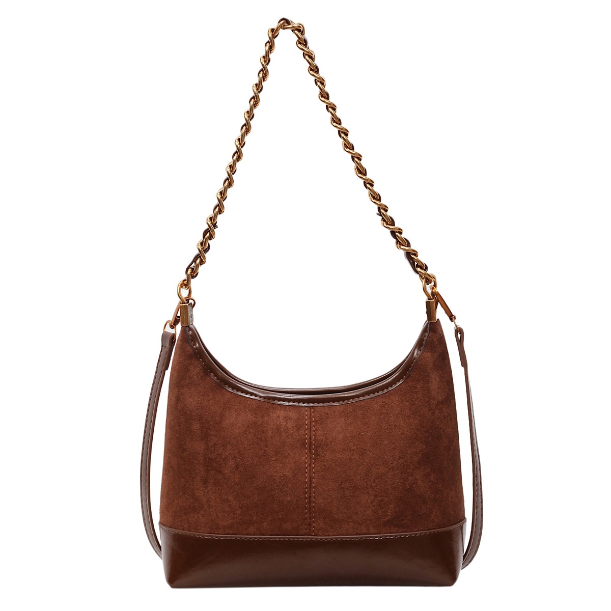 Bolsa de cadena de viaje transfronterizo empalmada bolsa de brazo para mujeres 2025 nuevo otoño invierno bolso de hombro de estilo extranjero bolso de alta calidad