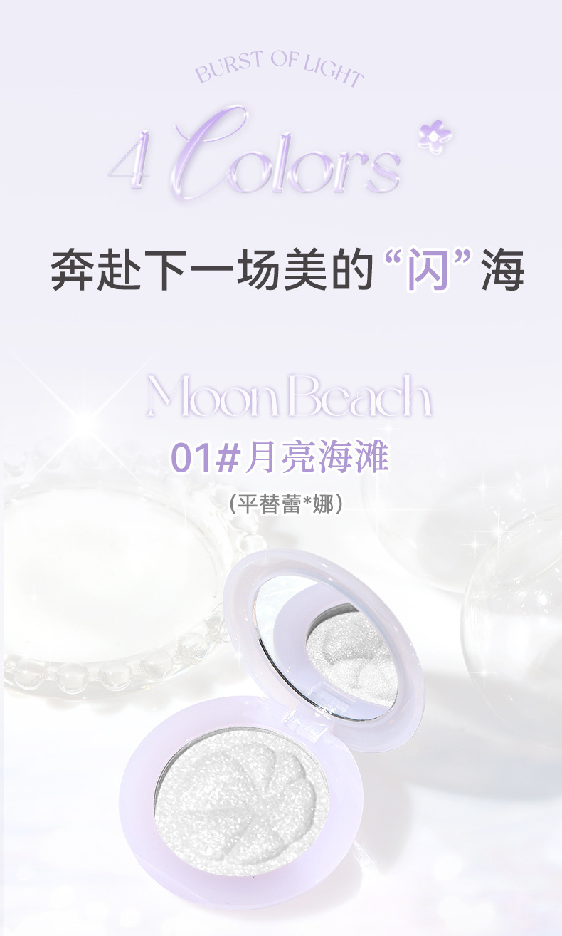 NOVO Polar Day Star River High Gloss Powder, Monochrome Chameleon Face Brightening, Three-dimensional Pearlescent Polarized Light Flash, Sleeping Silkworm Contouring undefined