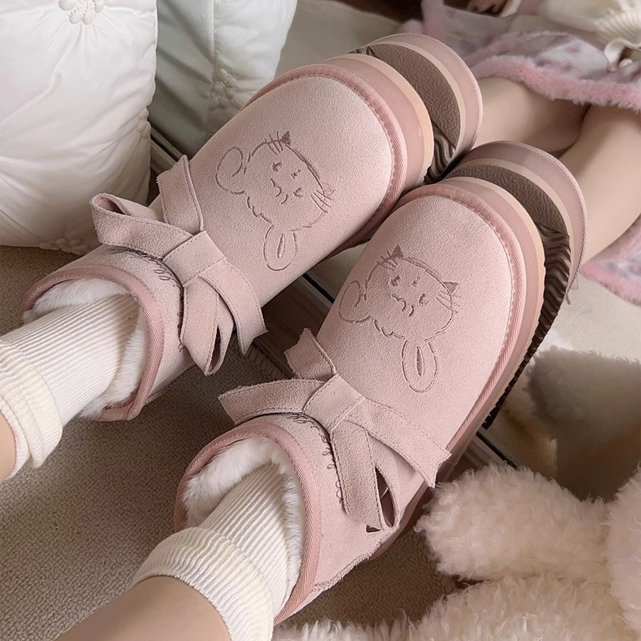 【现货】mikko低帮雪地靴 绵羊泡芙冬季保暖雪地靴加绒棉鞋