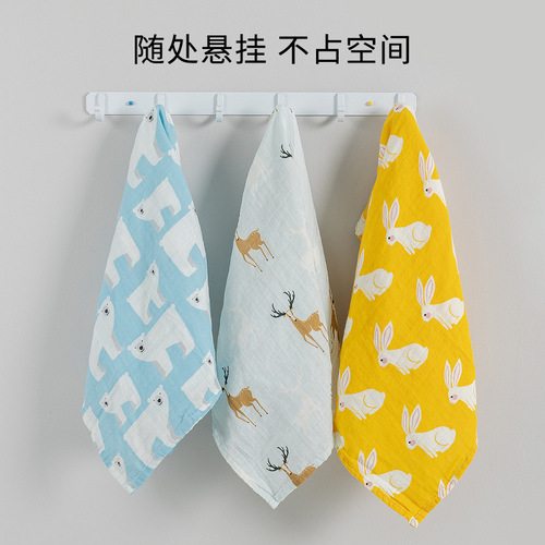 Cotton tree baby gauze saliva towel baby cotton square towel newborn bath face towel children's bib bib