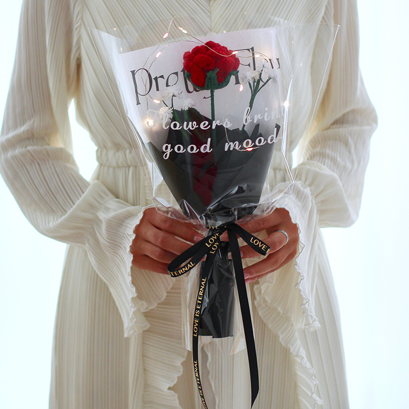 Ramo Tejido a Mano de Simulación, Empaque Elegante, Regalo Festivo, al por Mayor