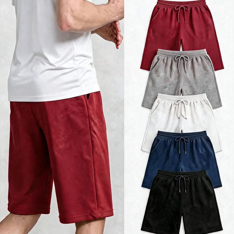 European and American summer sports shorts with elastic waistband and drawstring, loose sweatpants, 2026 new fashion casual shorts