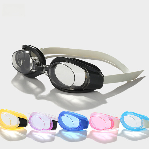 Cheap swimming goggles with nose clip and earplugs, suitable for adults and children, transparent paper card packaging, HD swimming goggles wholesale