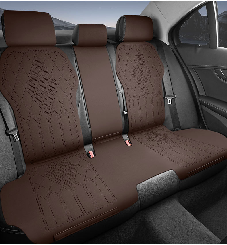 Cross-Border Car Seat Cushion, Summer Breathable Seat Cover, Universal for All Seasons, Suede Half-Cover Small Saddle Pad, Foreign Trade