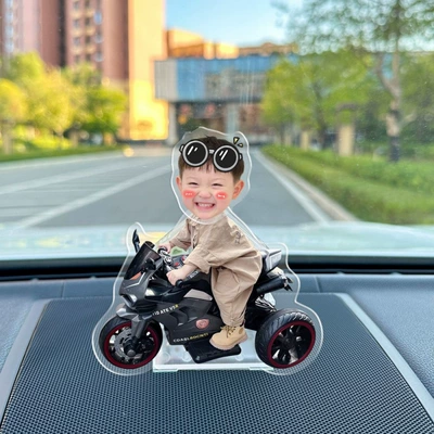 solar photo car diy | Car ornaments - vehicle-mounted-solar-battery-dual-use-model-single-person-shaking-head-766-model