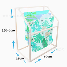 重型PVC毛巾杆架储物收纳架 户外泳池边毛巾架自由立式pvc管架