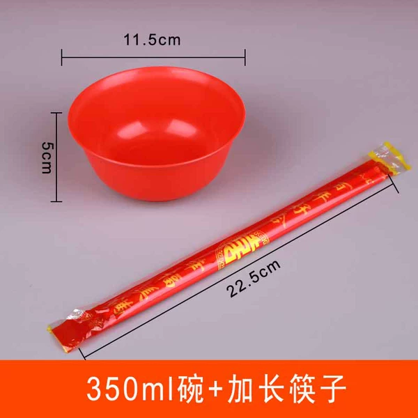 Red chopsticks, 350 ml, 50 pieces