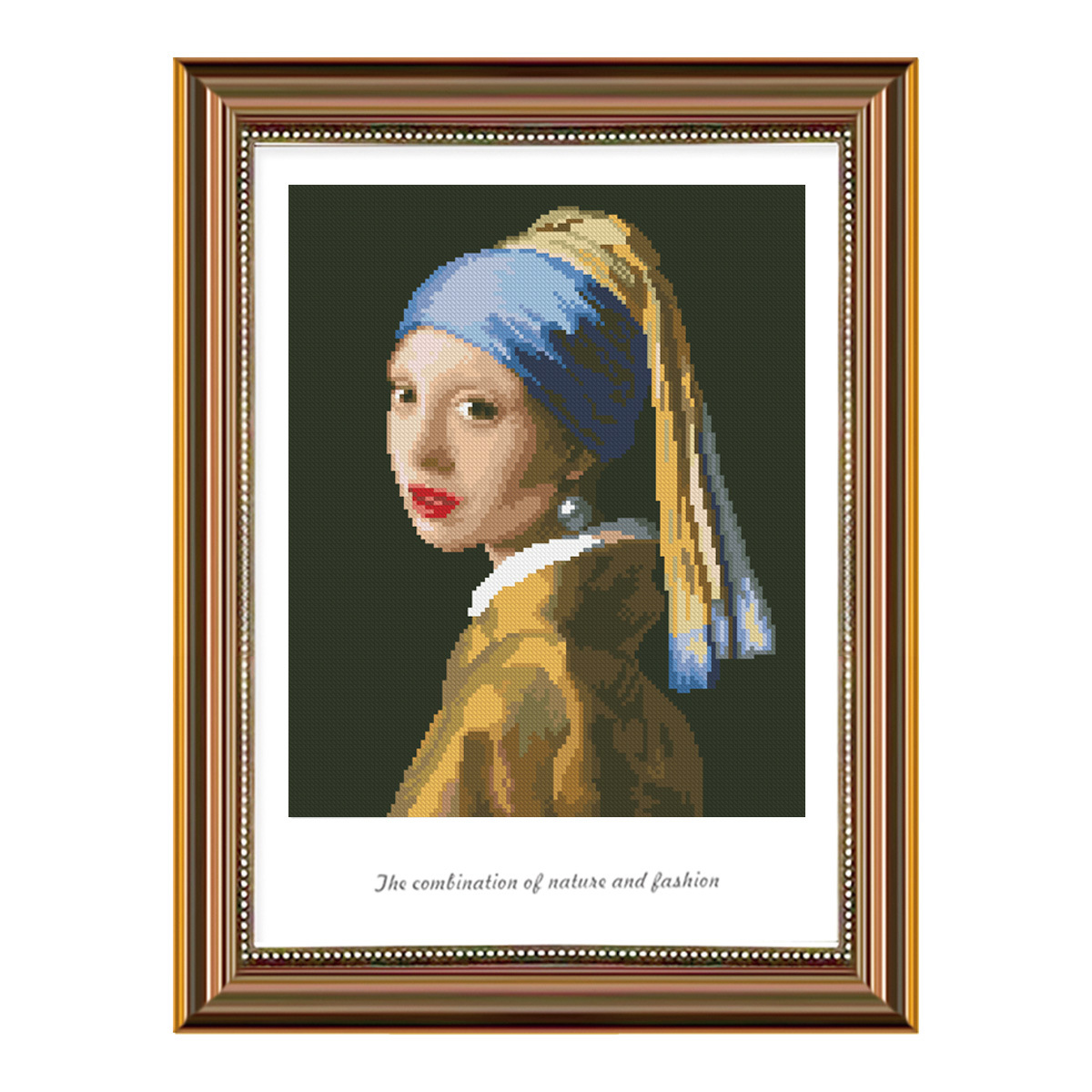 Transfronterizo 2025 nuevo bordado de cruz con bordado de perlas pendientes 14CT pinturas de arte famosa decoración para el hogar image 5