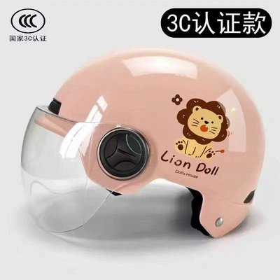 helmet, cartoon cat design, Motosiklet kaskı (dəbilqə) - pink-short-high-definition-fashionable-and-attractive