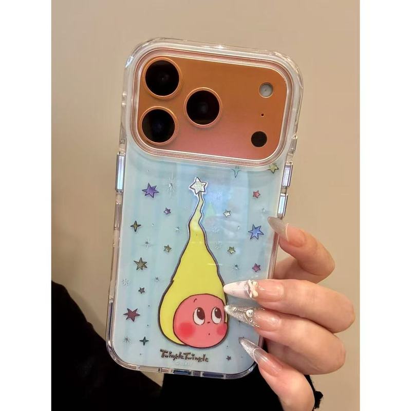 可爱蓝色镭射星星高帽小男孩适用iPhone17promax苹果15手机壳新款|undefined