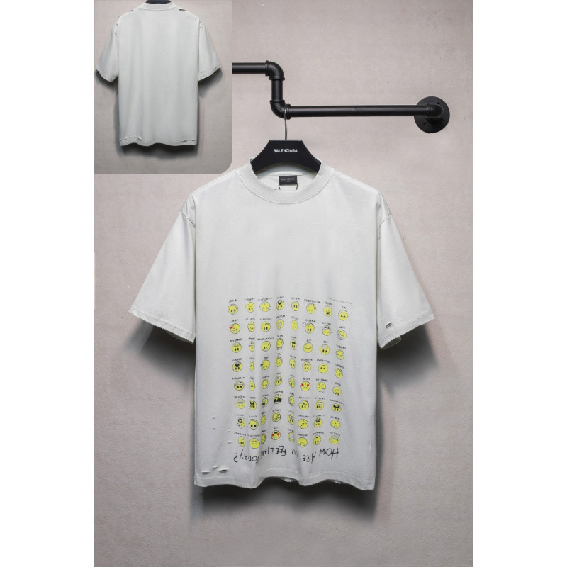 25ssクロスボーダー高品質タワーテーププリントレタードダメージ半袖Tシャツゆったり万能ワンピース卸売|undefined