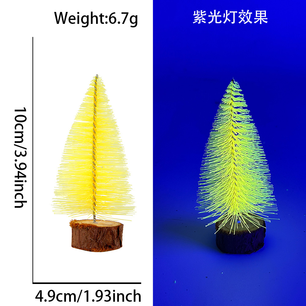 Amazonas mini árbol de Navidad fluorescente color pines de árbol de Navidad ventana decoración de escritorio imitación decoración de árbol pequeño