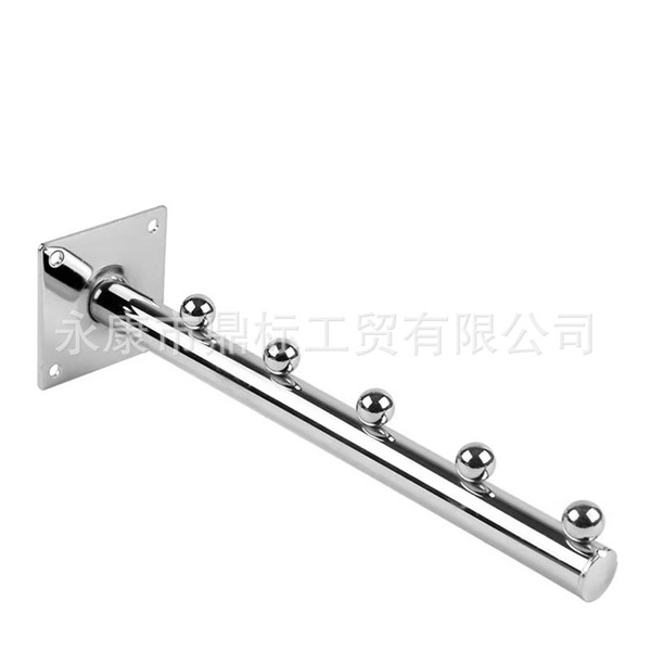 Square Wall Hook Five Beads 19mm Round Tube Hook Wall Hook Supermarket Product Accessories Shelf Hook
