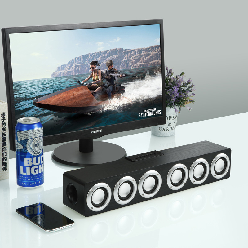 M1 Home Tv Soundbar Wooden Bluetooth Speaker Wireless Desktop Subwoofer Speaker for Mobile Phones Dropshipping