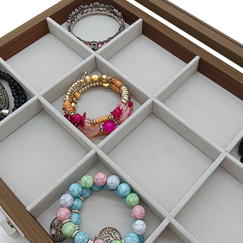 1728g Weight Jewelry Boxes Classification 1 Piece Quantity Holiday, Daily, Selfie Occasion Wood Material Solid Color Pattern Business Style 1 Piece Wood Business Holiday Daily Selfie Solid Color Jewelry Boxes 9