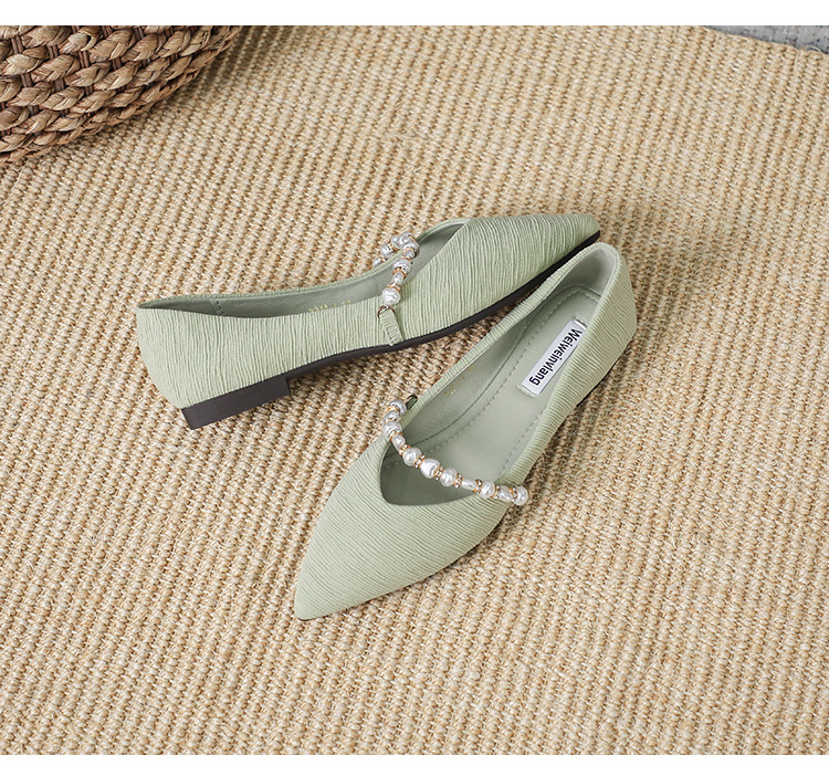 Sapatos femininos novos de bico fino, calçados baixos versáteis, boca rasa, sapatos de avó com sola macia e salto baixo, 2024, início da primavera_voghion.com