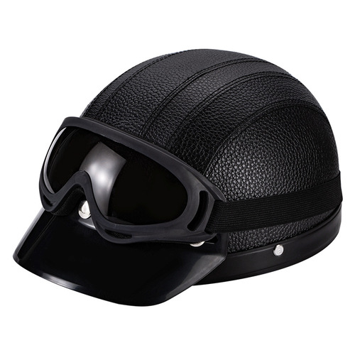 3C certified electric vehicle helmet men's and women's safety helmet battery vehicle four-season riding helmet summer retro Harley half helmet