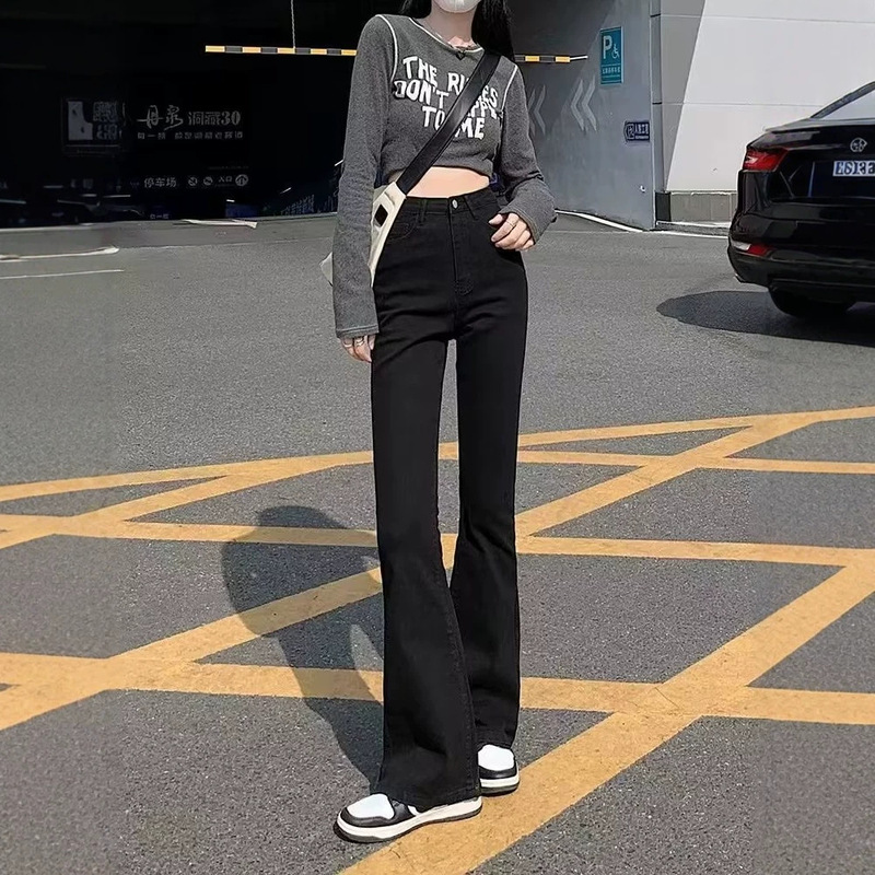 2026 Black Flared Jeans for Women, Summer Style, Slim Fit, Bootcut Jeans, High-Waisted Pants for Women, Slimming Effect 2026 Black Flared Jeans for Women, Summer Style, Slim Fit, Bootcut Jeans, High-Waisted Pants for Women, Slimming Effect
