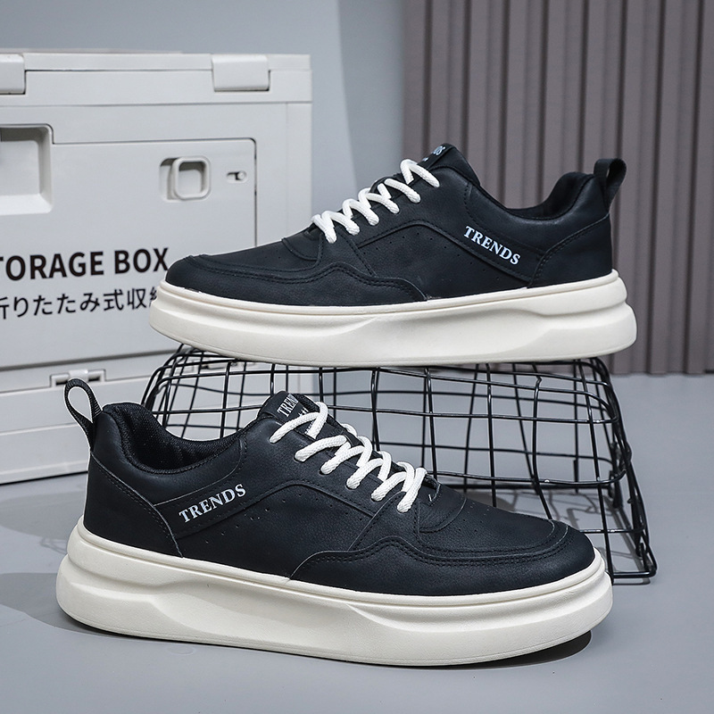 Autumn Men's Shoes 2024 New White Shoes Trendy Low-top Board Shoes Trendy Men's Breathable Comfortable sneaker Fashion Hong Kong Style