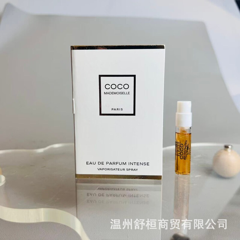 Miss Coco's Fragrant Edition Orange Meets Azure Men's No. 5 Eau De Gabrielle Is a Popular Perfume Sample at the Stall