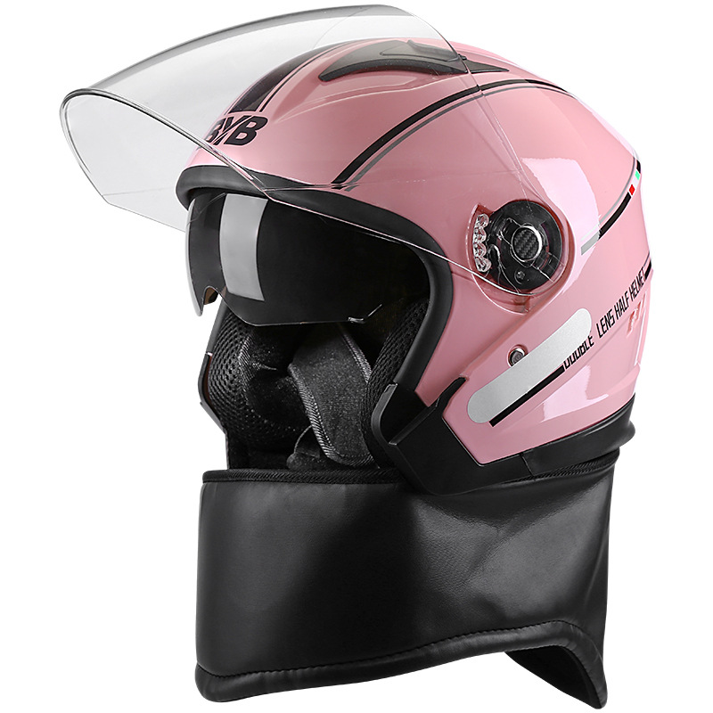 Fábrica al por mayor 3C certificado casco de la motocicleta casco de coche eléctrico cuatro estaciones universal anti-niebla doble lente casco de la motocicleta