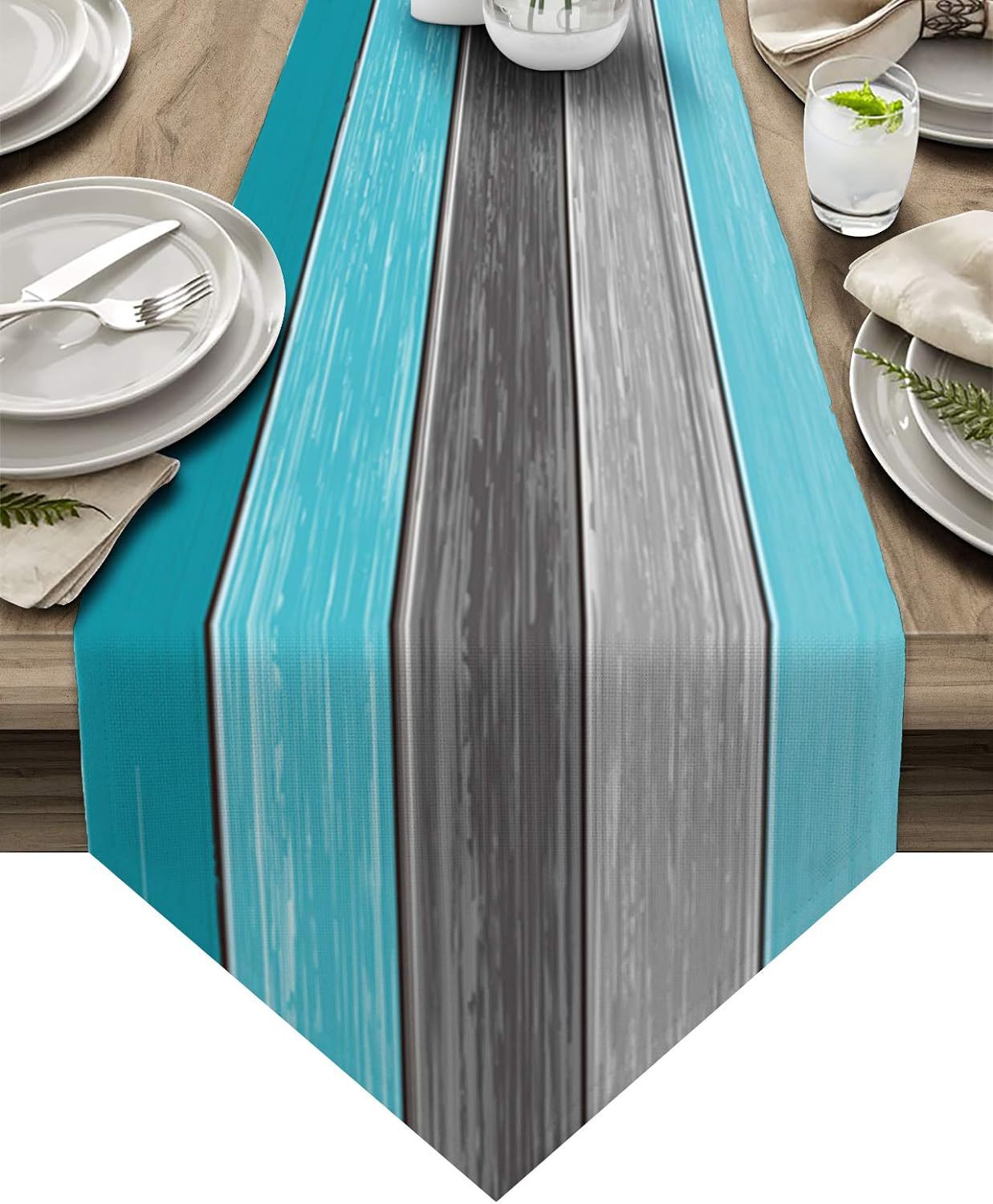 Transfronterizo 2024 Amazon nuevo estilo retrógrado triángulo lino tabla bandeja de mesa mesa comedor bandeja de té image 8