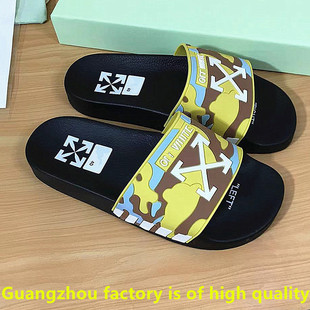 2025 Summer New Style Vietnam Cambodia Singapore Outer Wear Sandals Off Letter Arrow Print Trendy Slippers