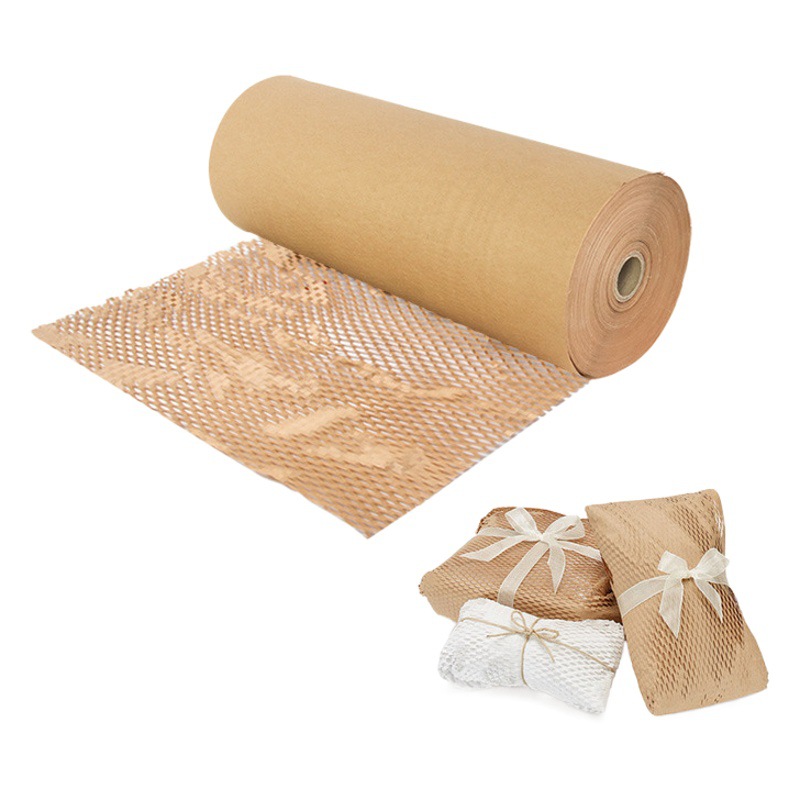 Rollo de papel de embalaje de panal Amazon se especializa en papel de panal rojo, blanco y negro, papel de malla de flores, papel de panal amortiguador a prueba de golpes