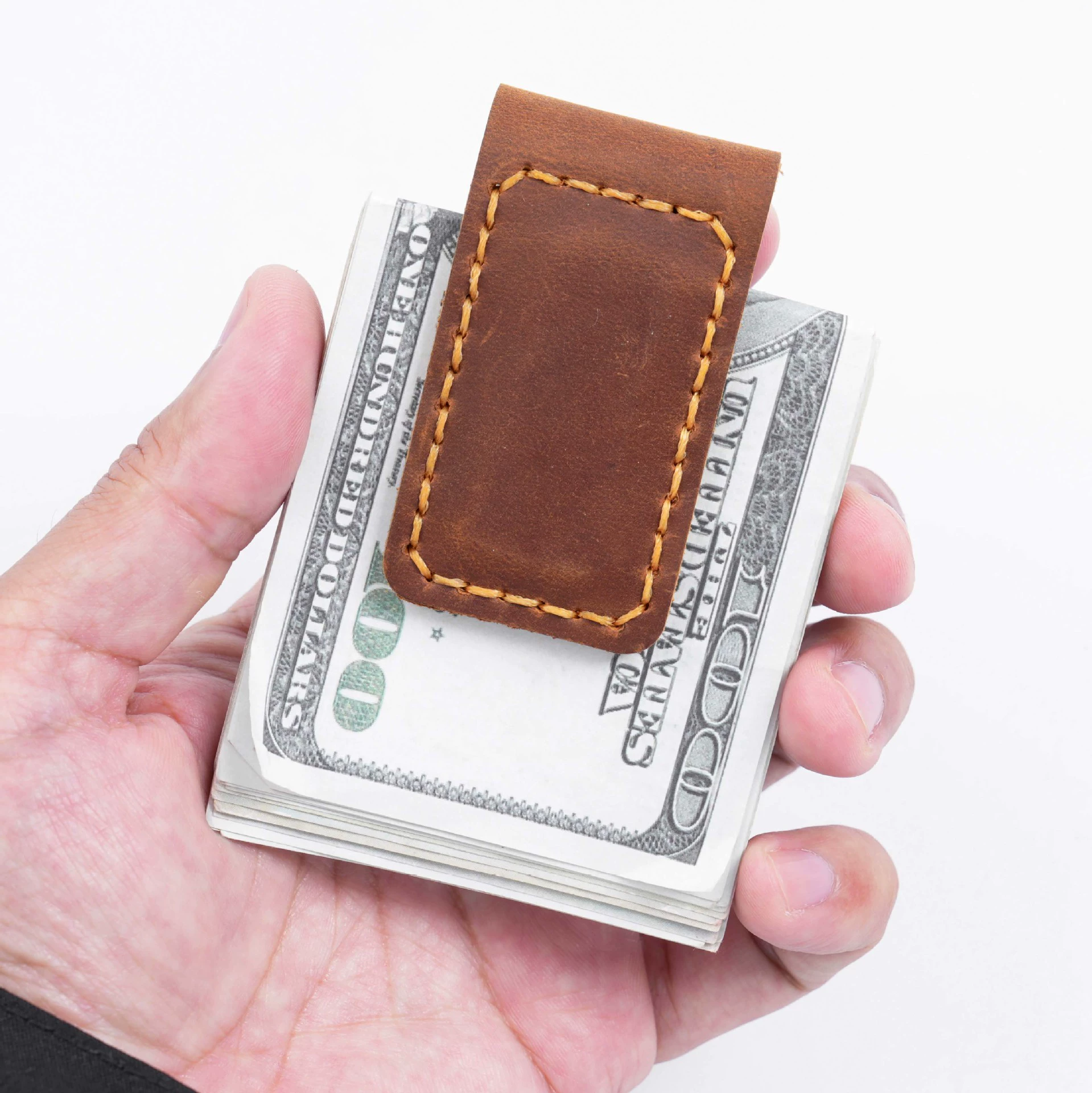 Кожаный ретро money clip с магнитом, канцтовары, Amazon